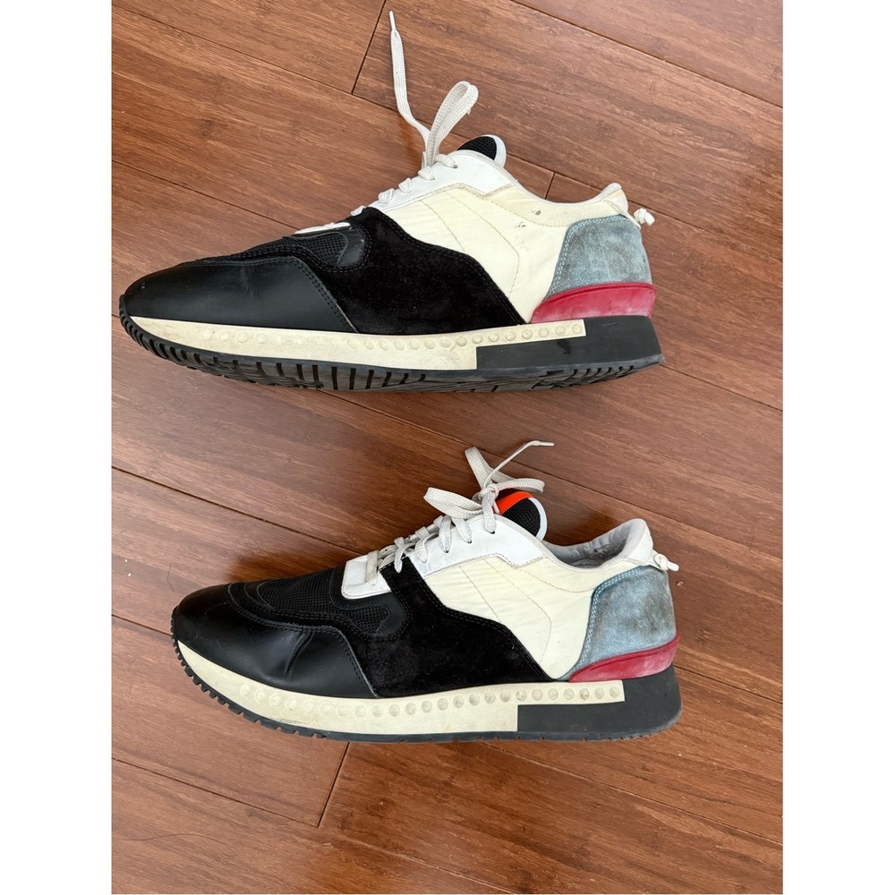 Givenchy Urban Street Runner Designer Sneakers Black White Red Size 11 - Picture 4 of 12